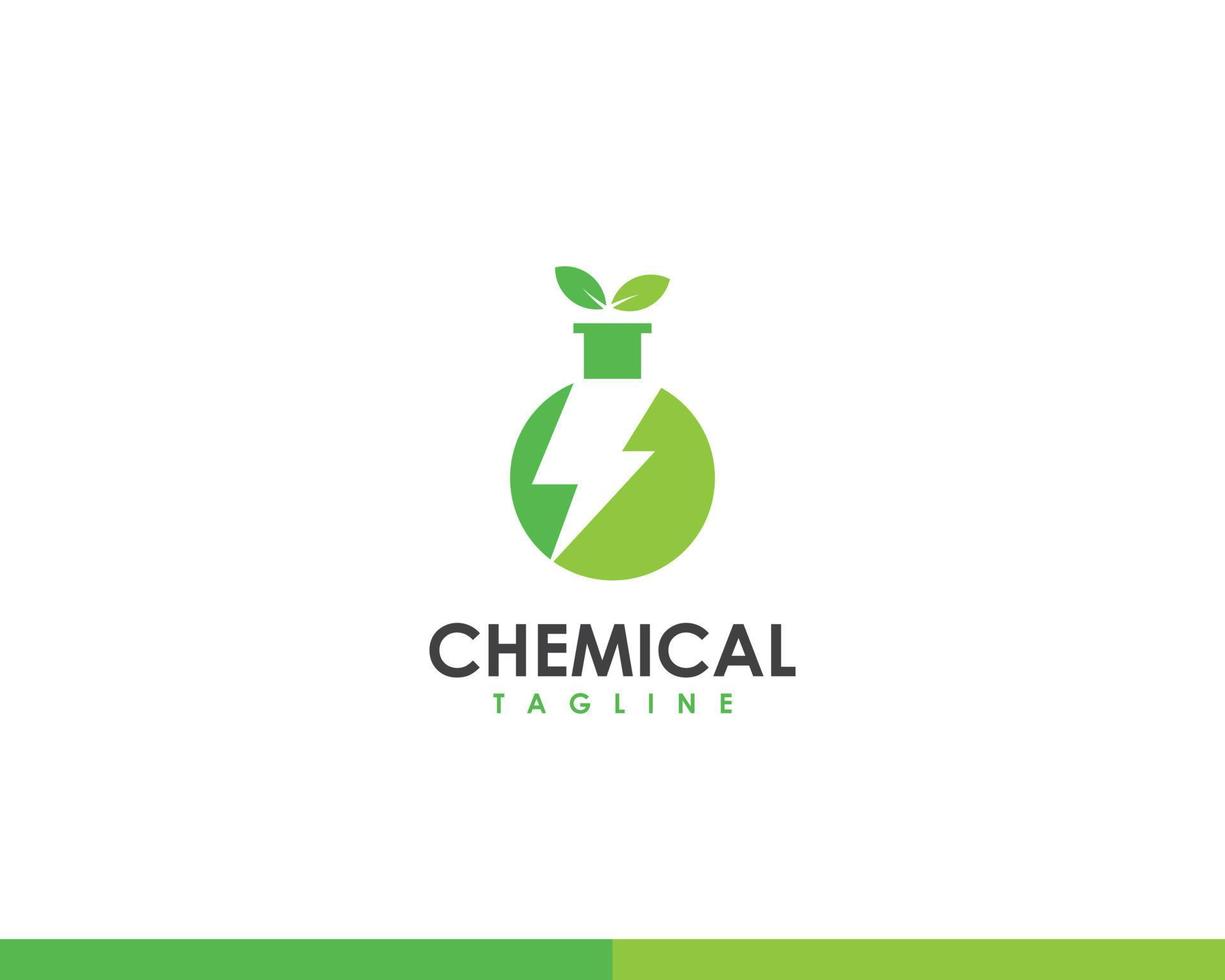 creative chemical energy logo template, eco chemical logo vector