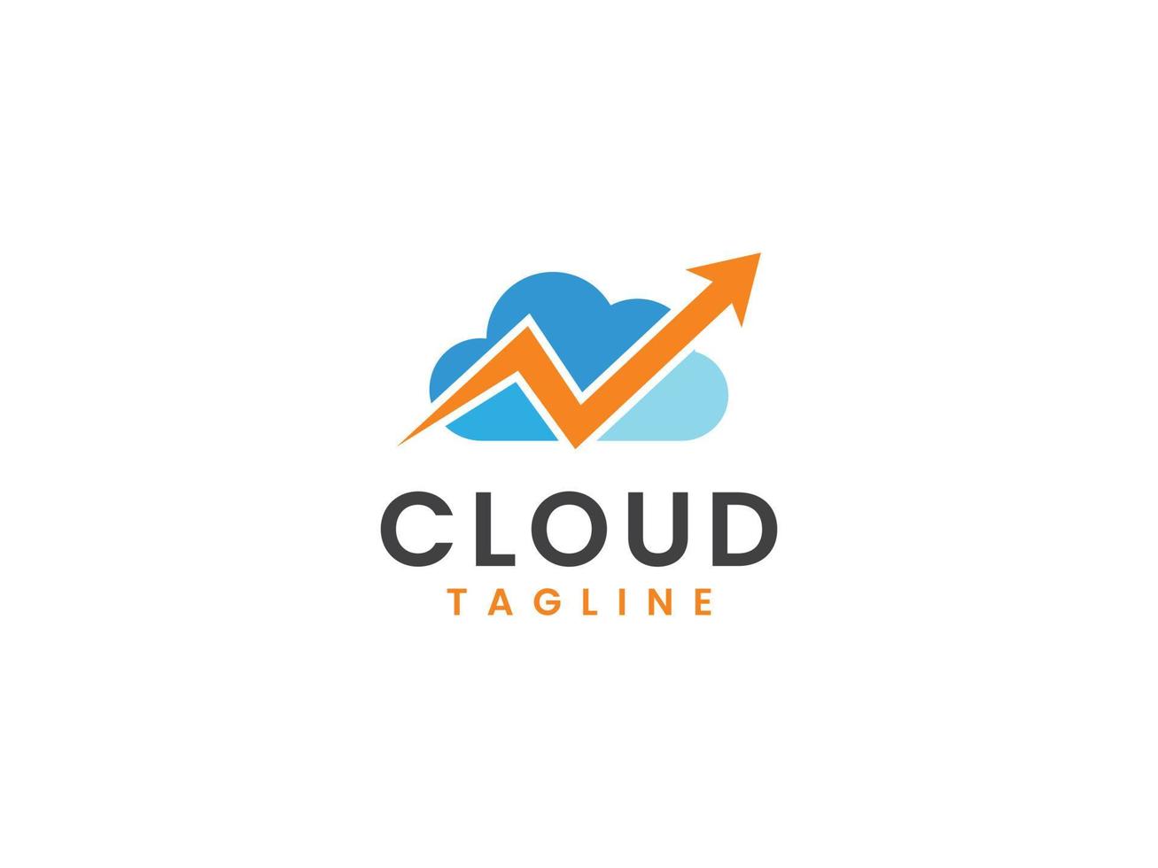 plantilla de logotipo de marketing en la nube, logotipo de seo en la nube vector