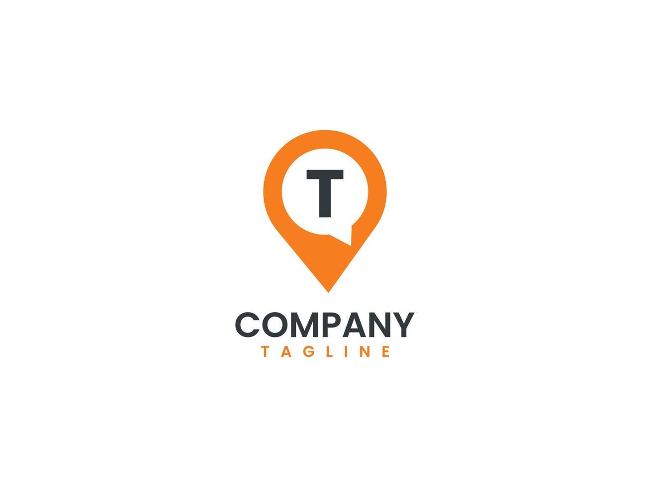 talk point logo design template, location chat logo design vector