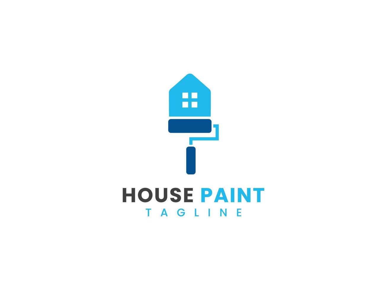 plantilla de logotipo de pintura de casa creativa vector