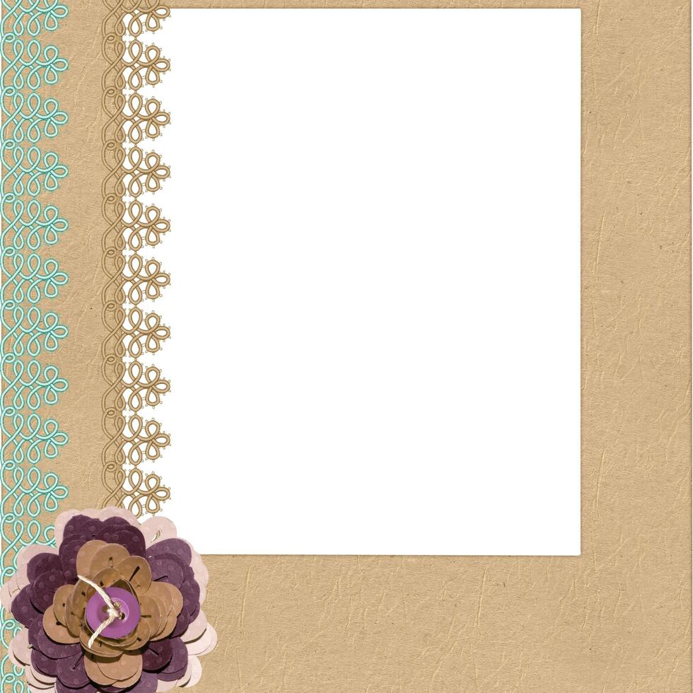 Floral frame, elegant illustration with flowers, leaves and branches used in various invitations, with space to put text. photo