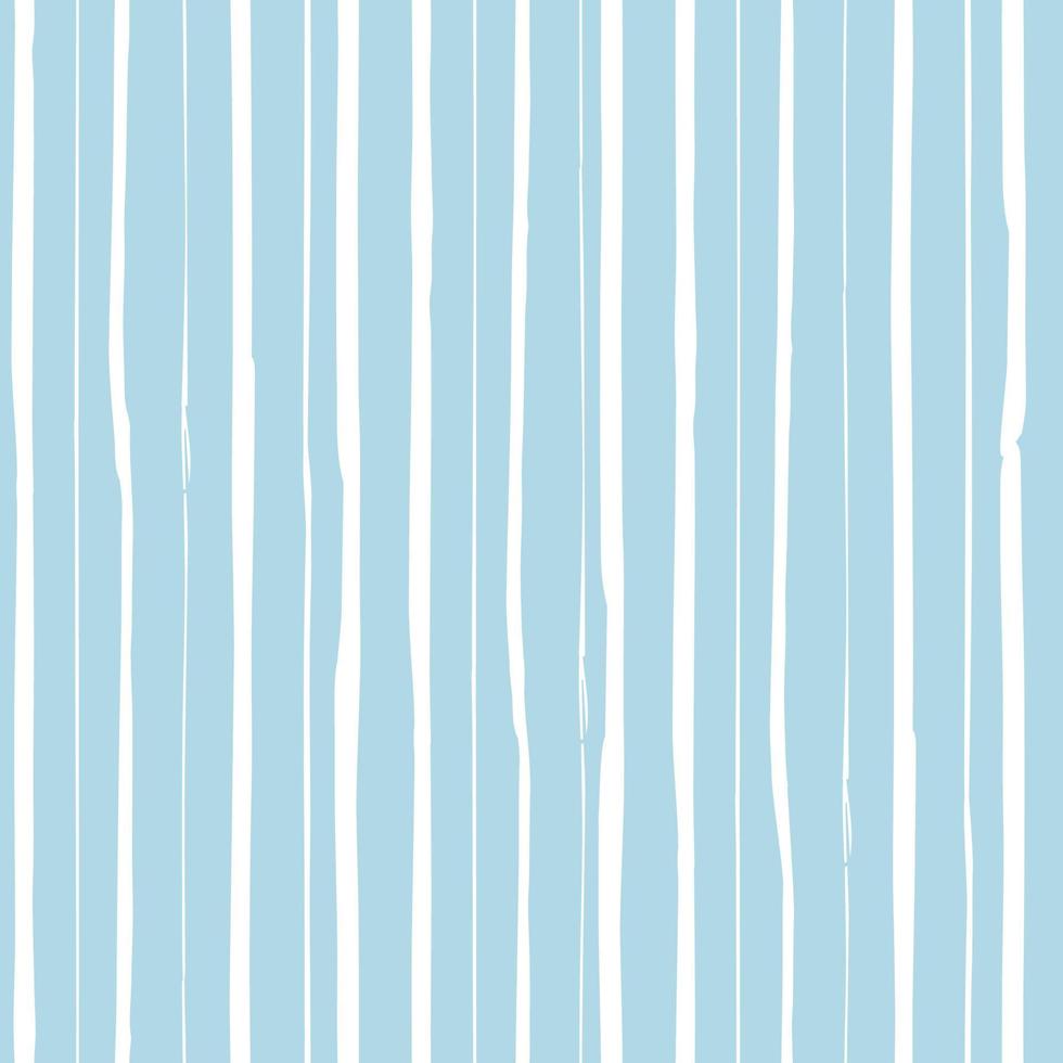 Pinstripes seamless repeat vector pattern. Free hand drawn uneven streaks, bars, lines. White vertical stripes isolated on blue background. Texture for ceramic tile wallpapers, pattern fills, web