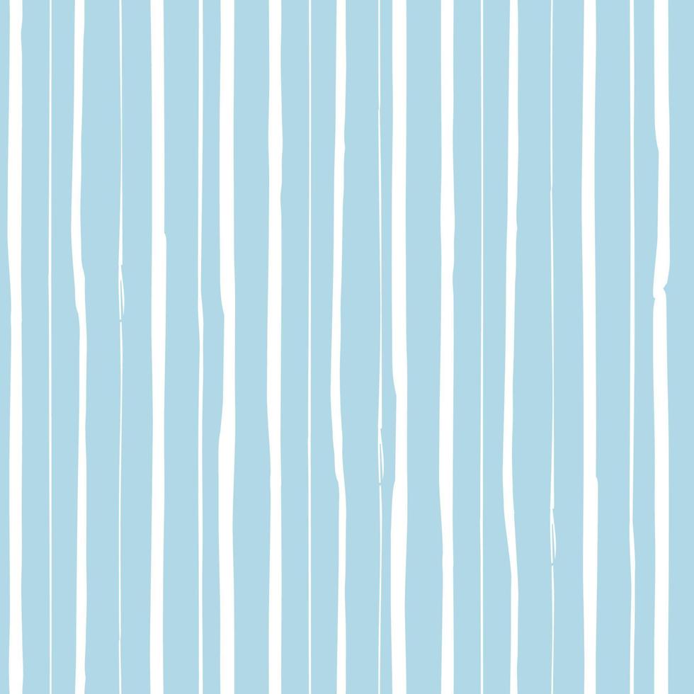 Pinstripes seamless repeat vector pattern. Free hand drawn uneven streaks, bars, lines. White vertical stripes isolated on blue background. Texture for ceramic tile wallpapers, pattern fills, web
