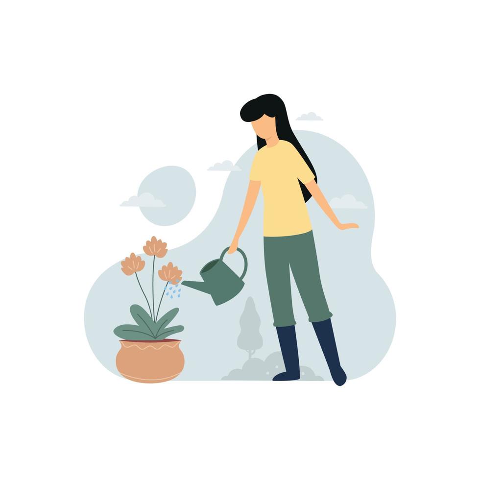 House Plant clipart flat vector illustration