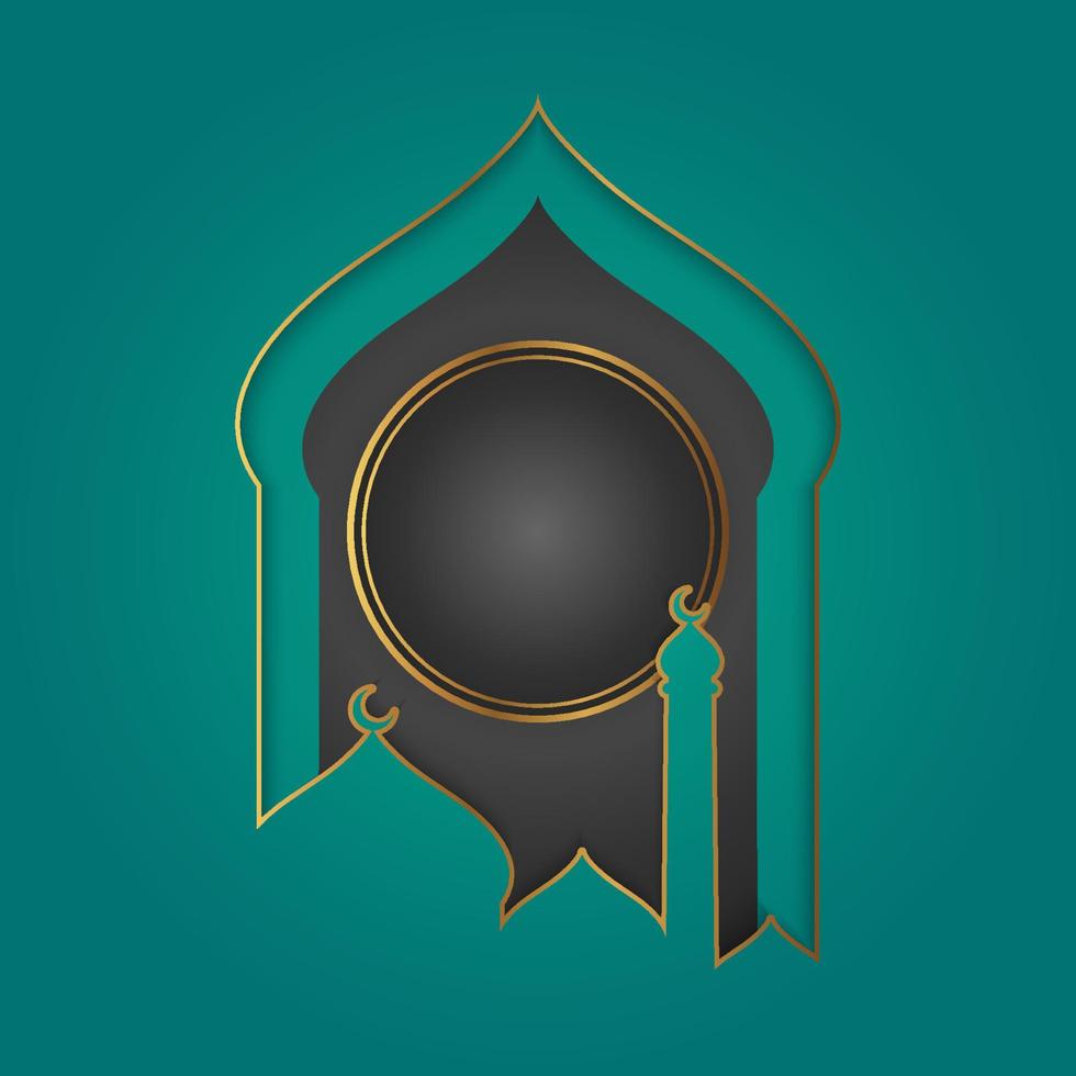 Islamic background with mosque for ramadan eid or islamic new year vector