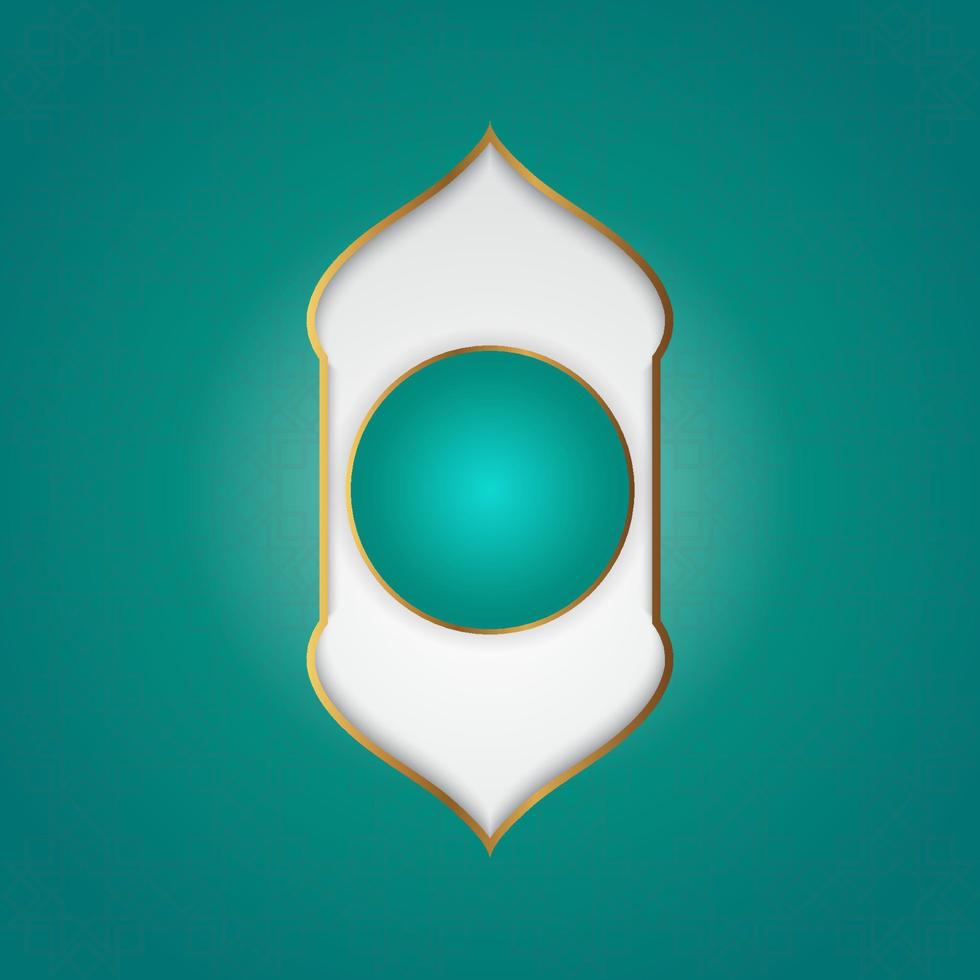 Blank islamic background for eid or ramadan in paper style vector