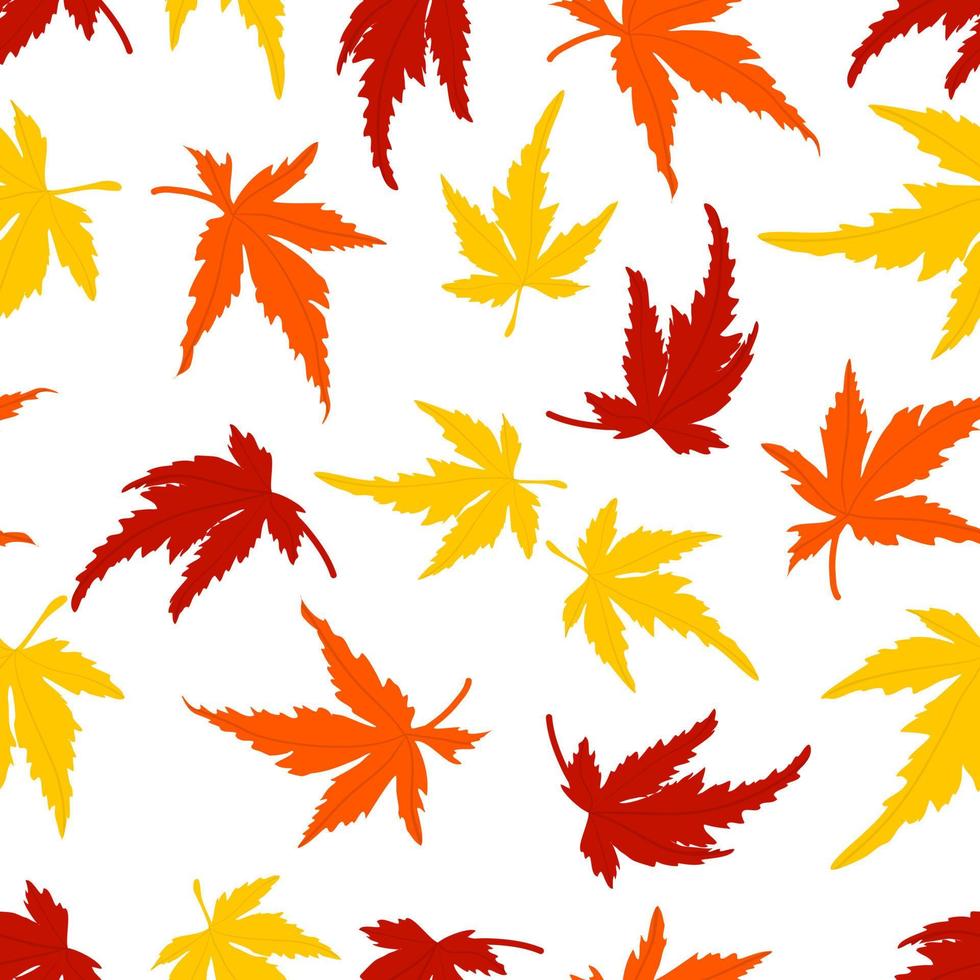 Japan maple leaves autumn pattern vector