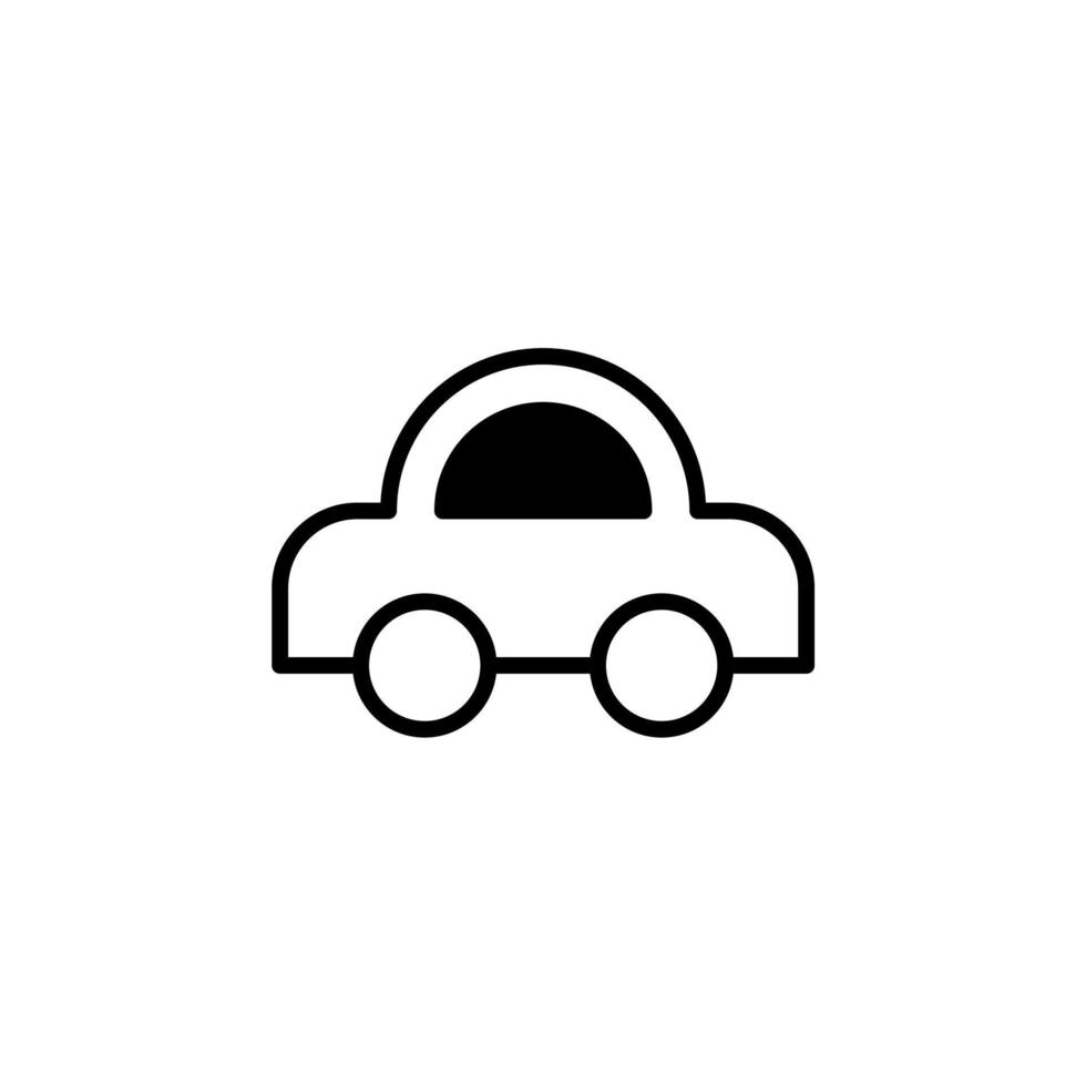 Car, Automobile, Transportation Solid Line Icon Vector Illustration Logo Template. Suitable For Many Purposes.