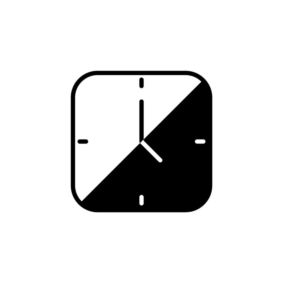 reloj, temporizador, tiempo línea sólida icono vector ilustración logotipo plantilla. adecuado para muchos propósitos.