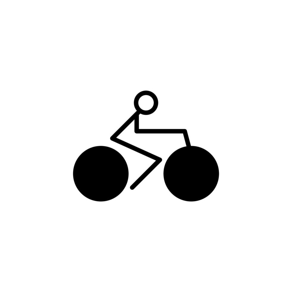 bicicleta, bicicleta línea sólida icono vector ilustración logotipo plantilla. adecuado para muchos propósitos.