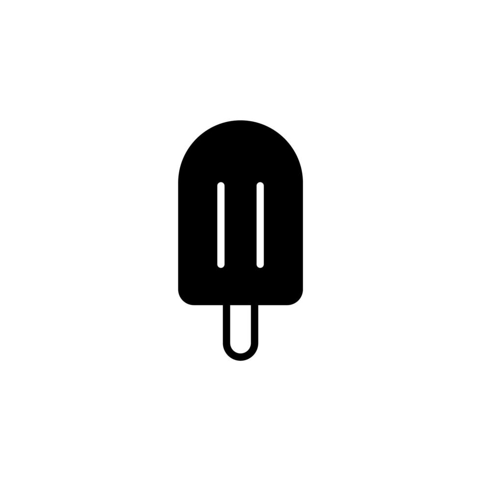 Ice Cream, Dessert, Sweet Solid Line Icon Vector Illustration Logo Template. Suitable For Many Purposes.