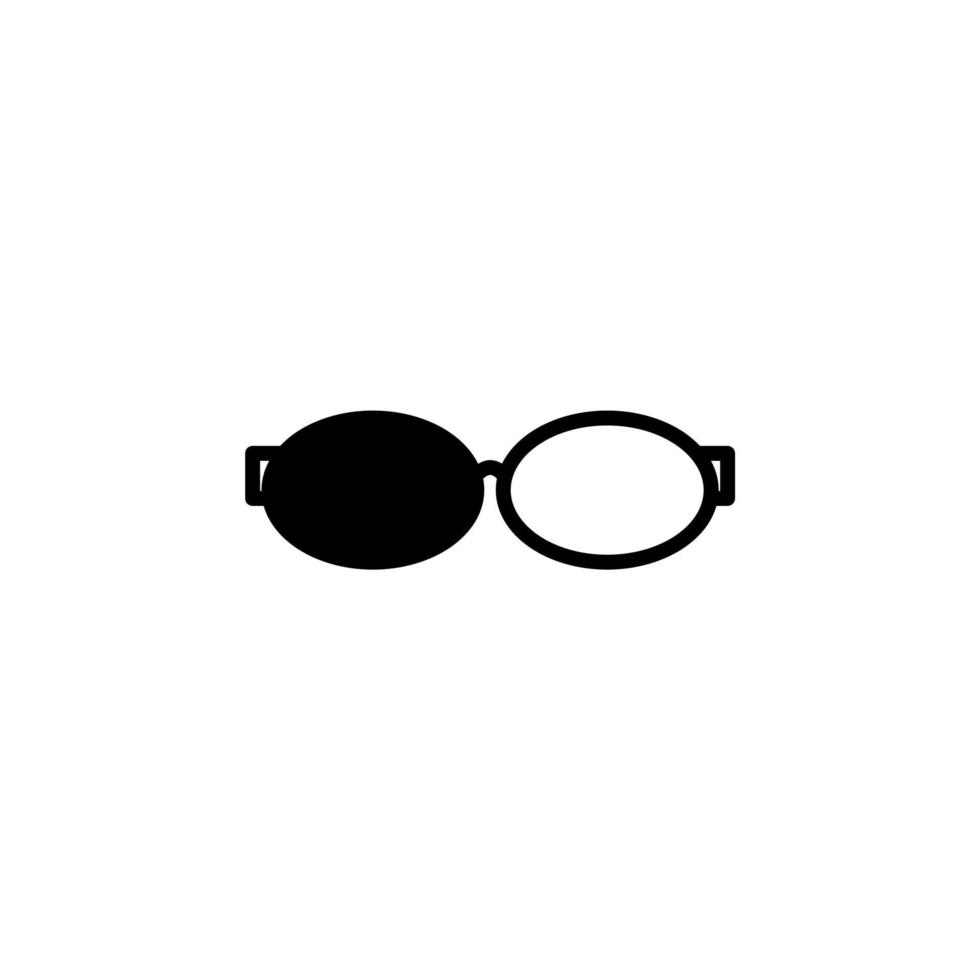 Glasses, Sunglasses, Eyeglasses, Spectacles Solid Line Icon Vector Illustration Logo Template. Suitable For Many Purposes.