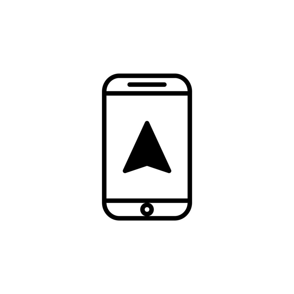 Gps, Map, Navigation, Direction Solid Line Icon Vector Illustration Logo Template. Suitable For Many Purposes.