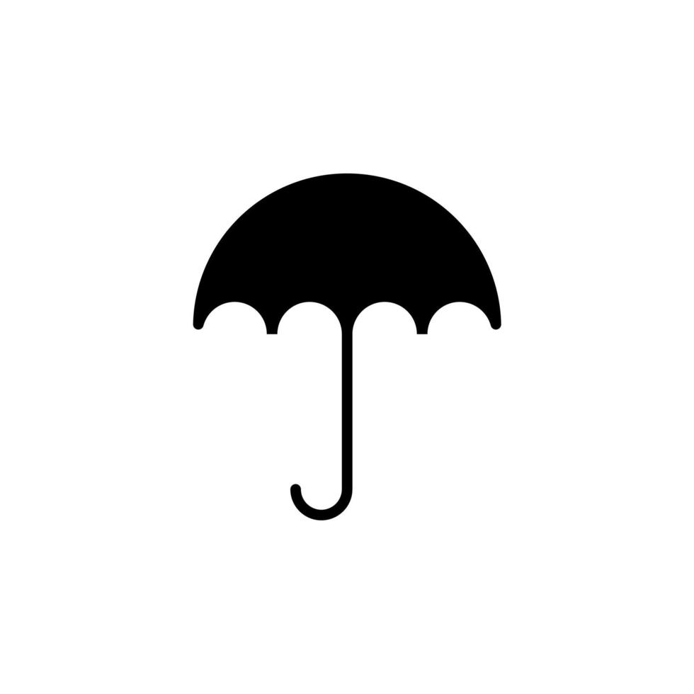paraguas, clima, protección línea sólida icono vector ilustración logotipo plantilla. adecuado para muchos propósitos.