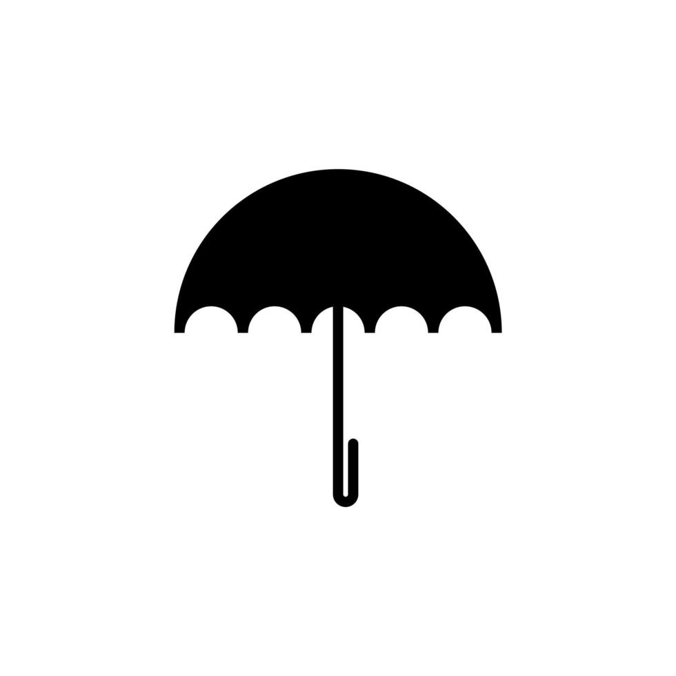 Umbrella, Weather, Protection Solid Line Icon Vector Illustration Logo Template. Suitable For Many Purposes.