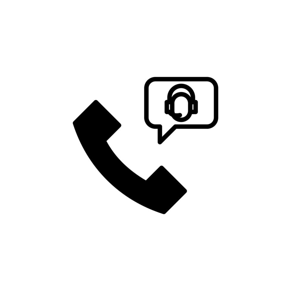 Call, Centre, Telephone Solid Line Icon Vector Illustration Logo Template. Suitable For Many Purposes.
