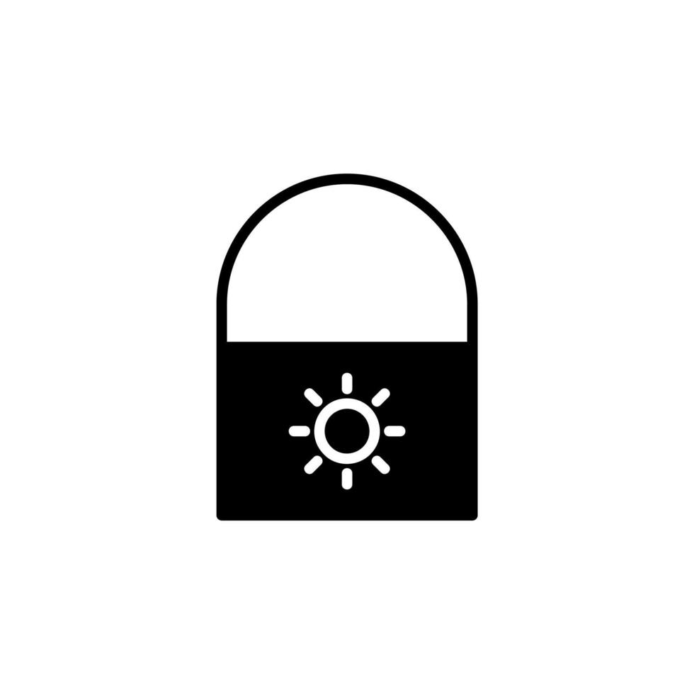bloqueador solar, protector solar, loción, plantilla de logotipo de ilustración vectorial de icono de línea sólida de verano. adecuado para muchos propósitos. vector