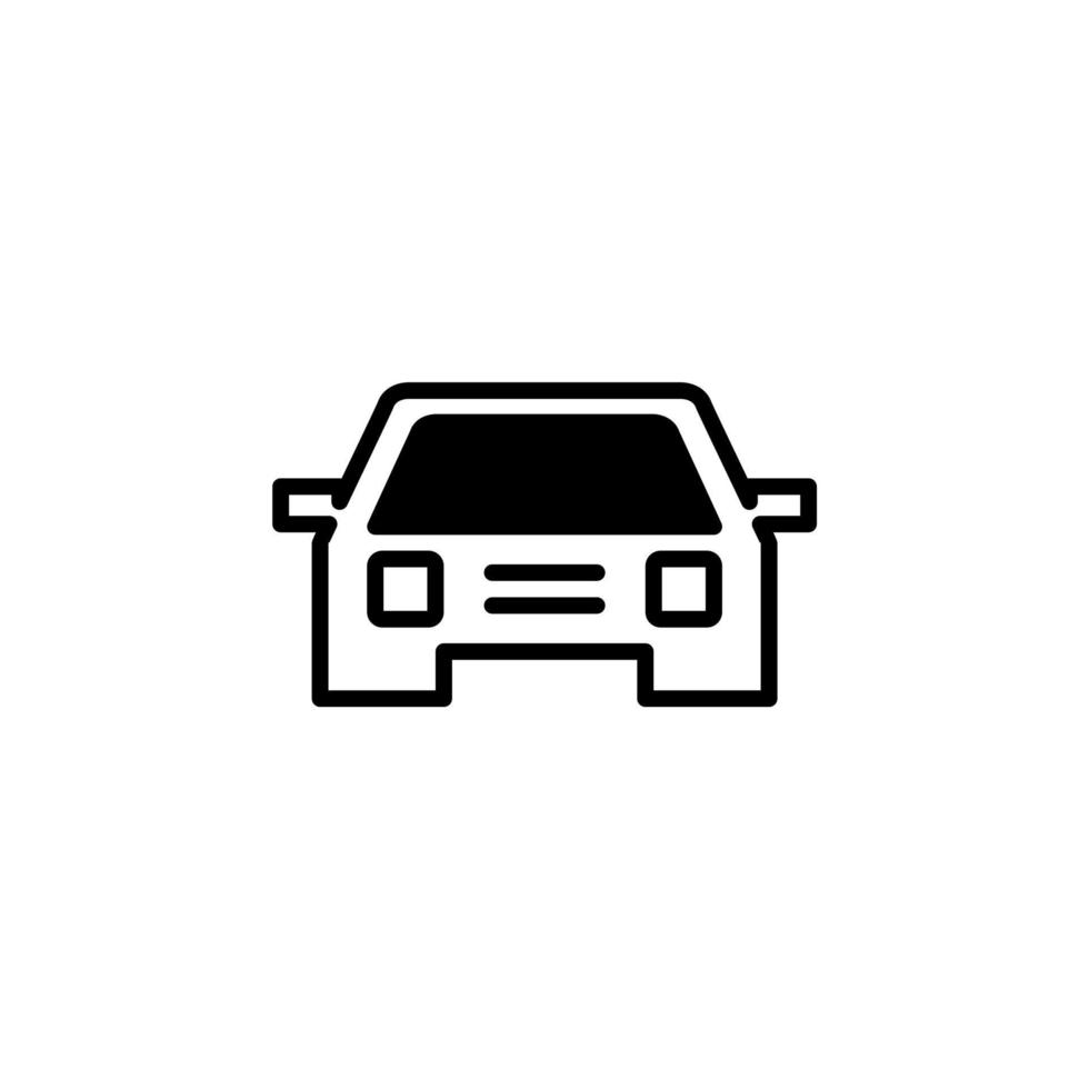 Car, Automobile, Transportation Solid Line Icon Vector Illustration Logo Template. Suitable For Many Purposes.