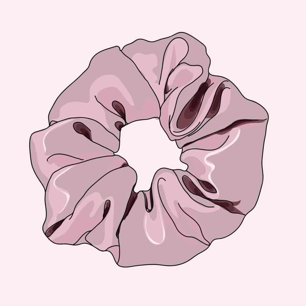 pink vector Hair scrunchie