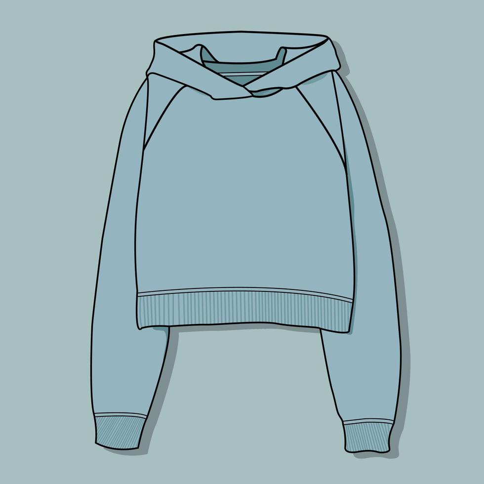 sky blue vector hoodie illustration