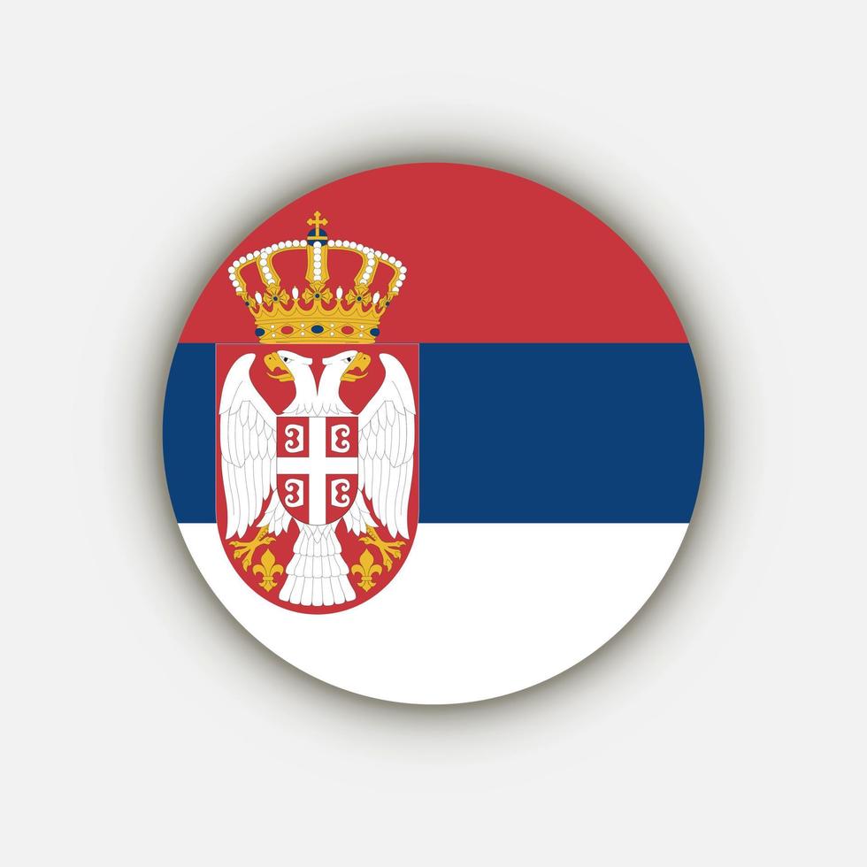 Country Serbia. Serbia flag. Vector illustration.