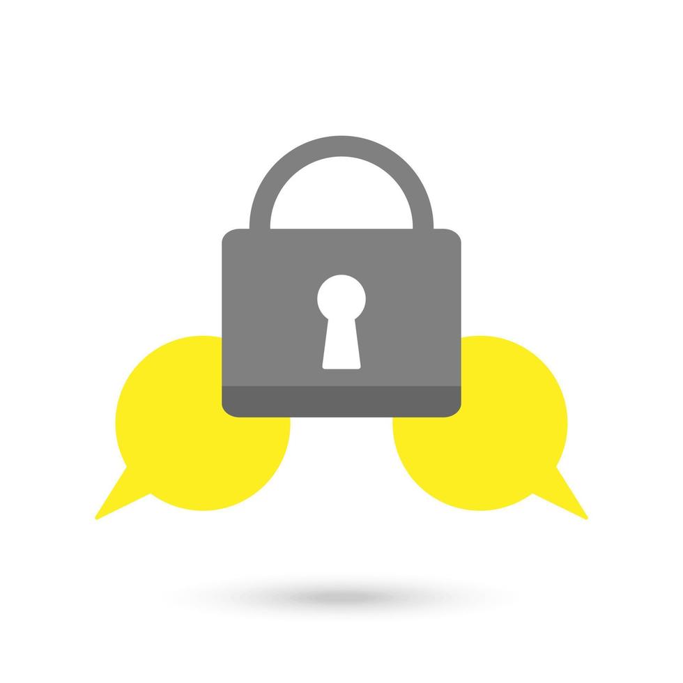 Encryption Message icon outline flat style. vector