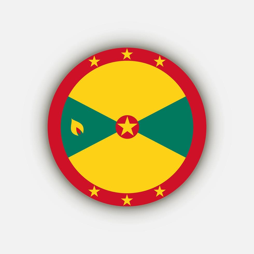 Country Grenada. Grenada flag. Vector illustration.