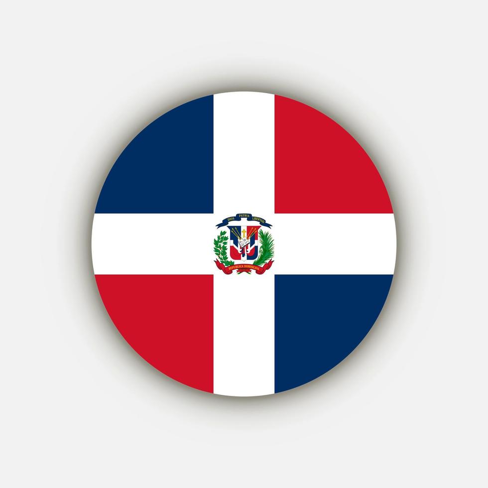 Country Dominican Republic. Dominican Republic flag. Vector illustration.