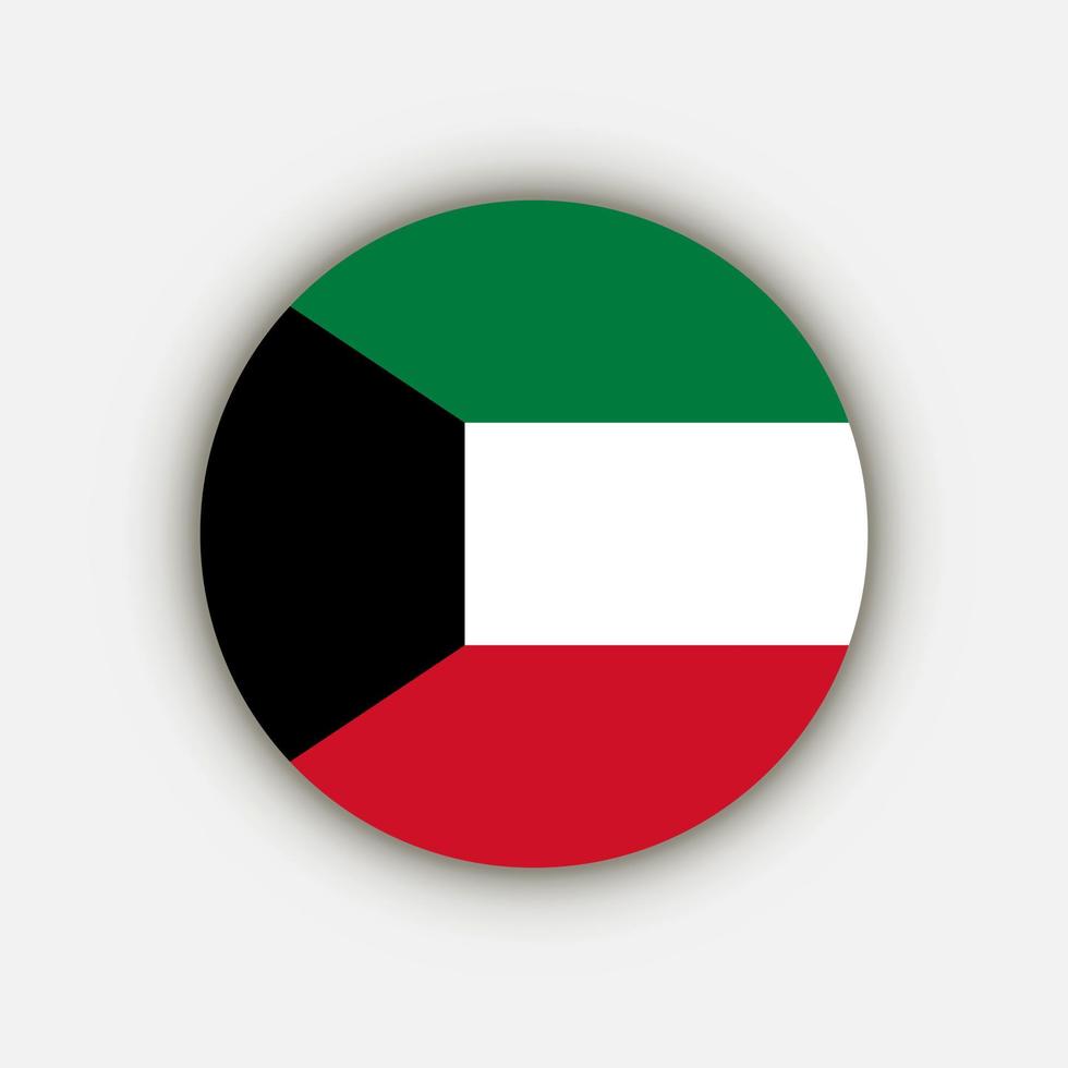Country Kuwait. Kuwait flag. Vector illustration.