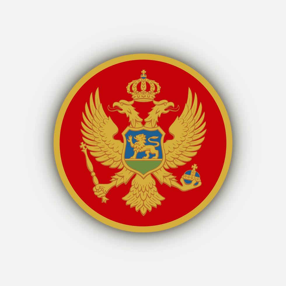 Country Montenegro. Montenegro flag. Vector illustration.