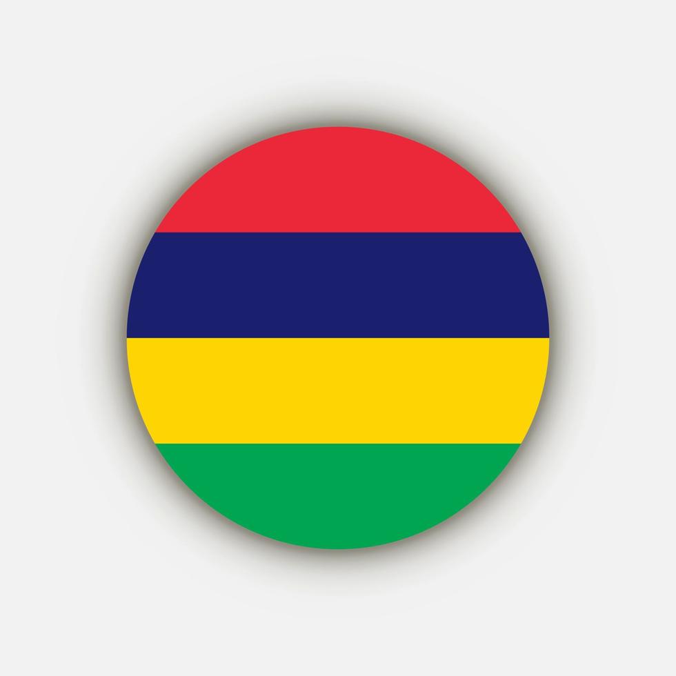 Country Mauritius. Mauritius flag. Vector illustration.