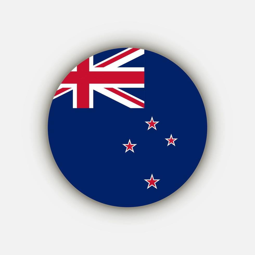 Country New Zealand. New Zealand flag. Vector illustration.