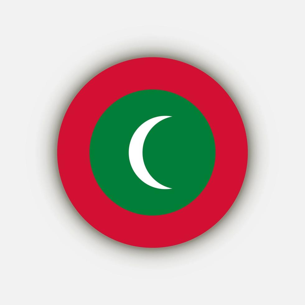 Country Maldives. Maldives flag. Vector illustration.