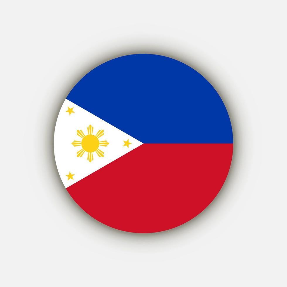 Country Philippines. Philippines flag. Vector illustration.