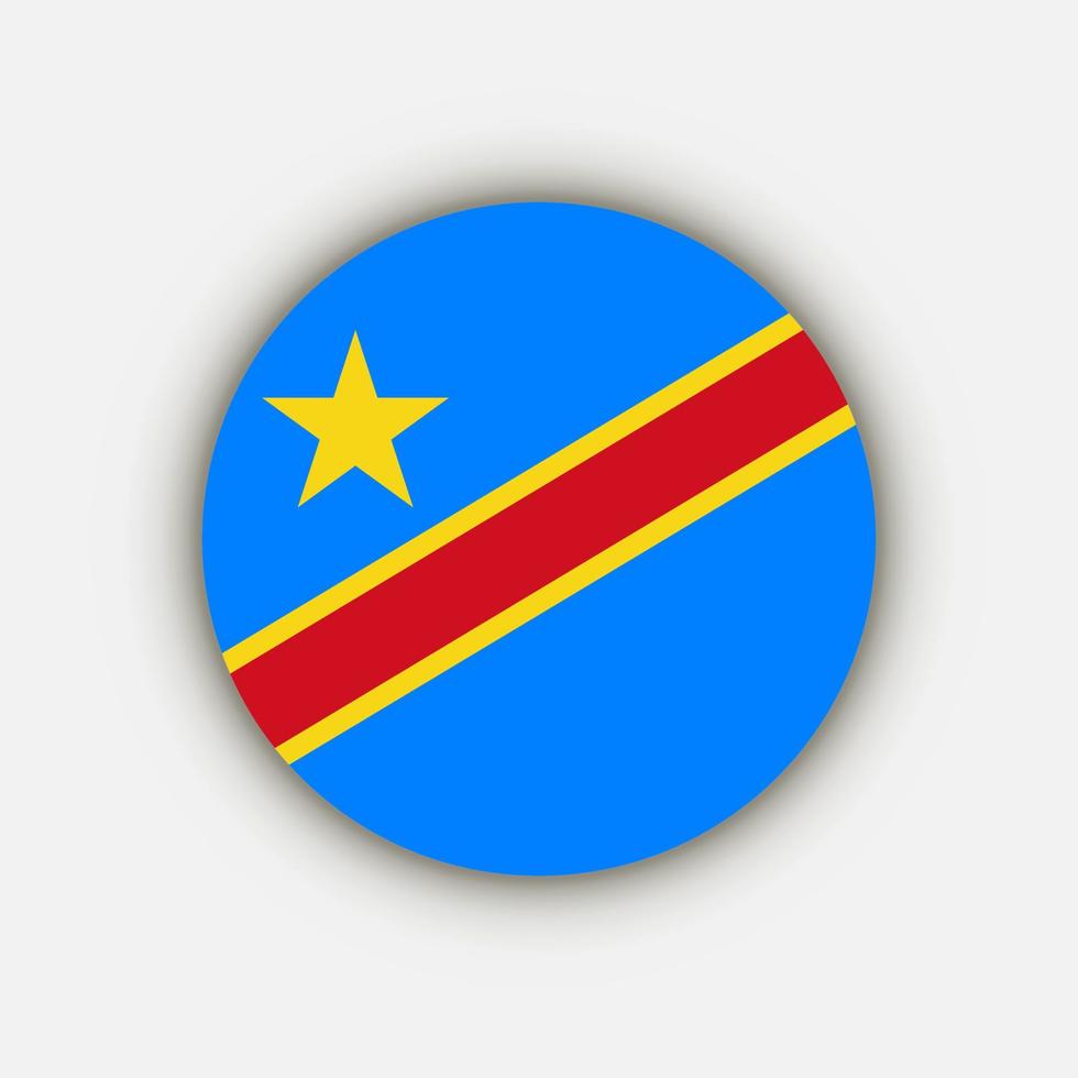 país república democrática del congo. bandera de la república democrática del congo. ilustración vectorial vector
