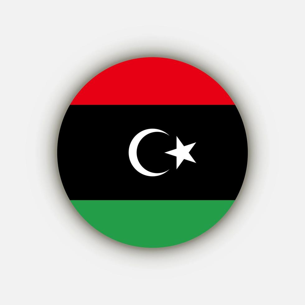 país libia. bandera de libia ilustración vectorial vector