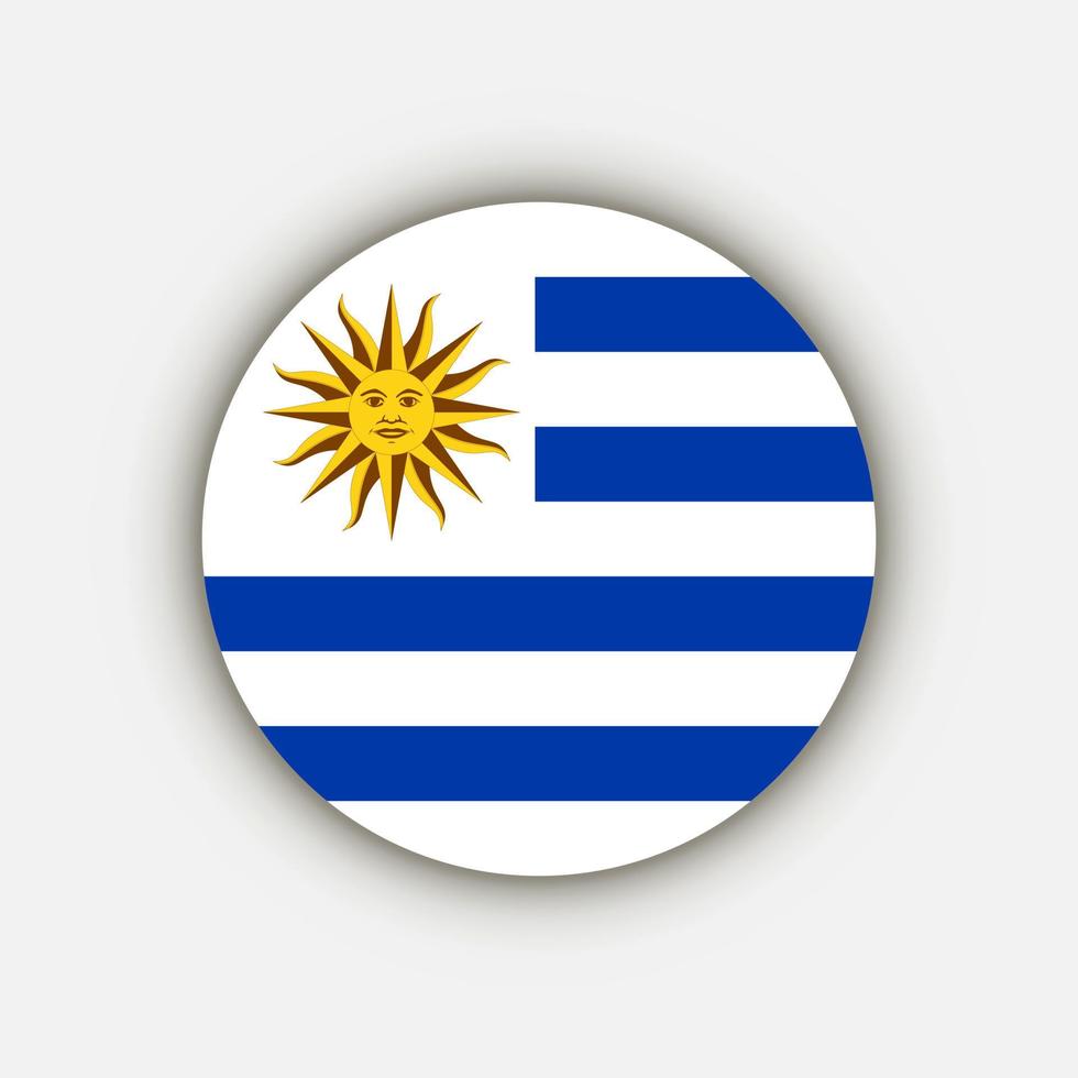 país uruguay. bandera uruguaya. ilustración vectorial vector