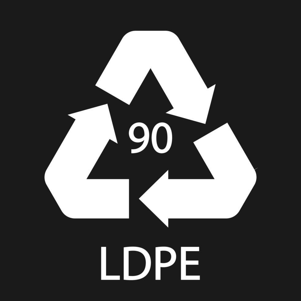 Composites recycling symbol LDPE 90. Vector illustration