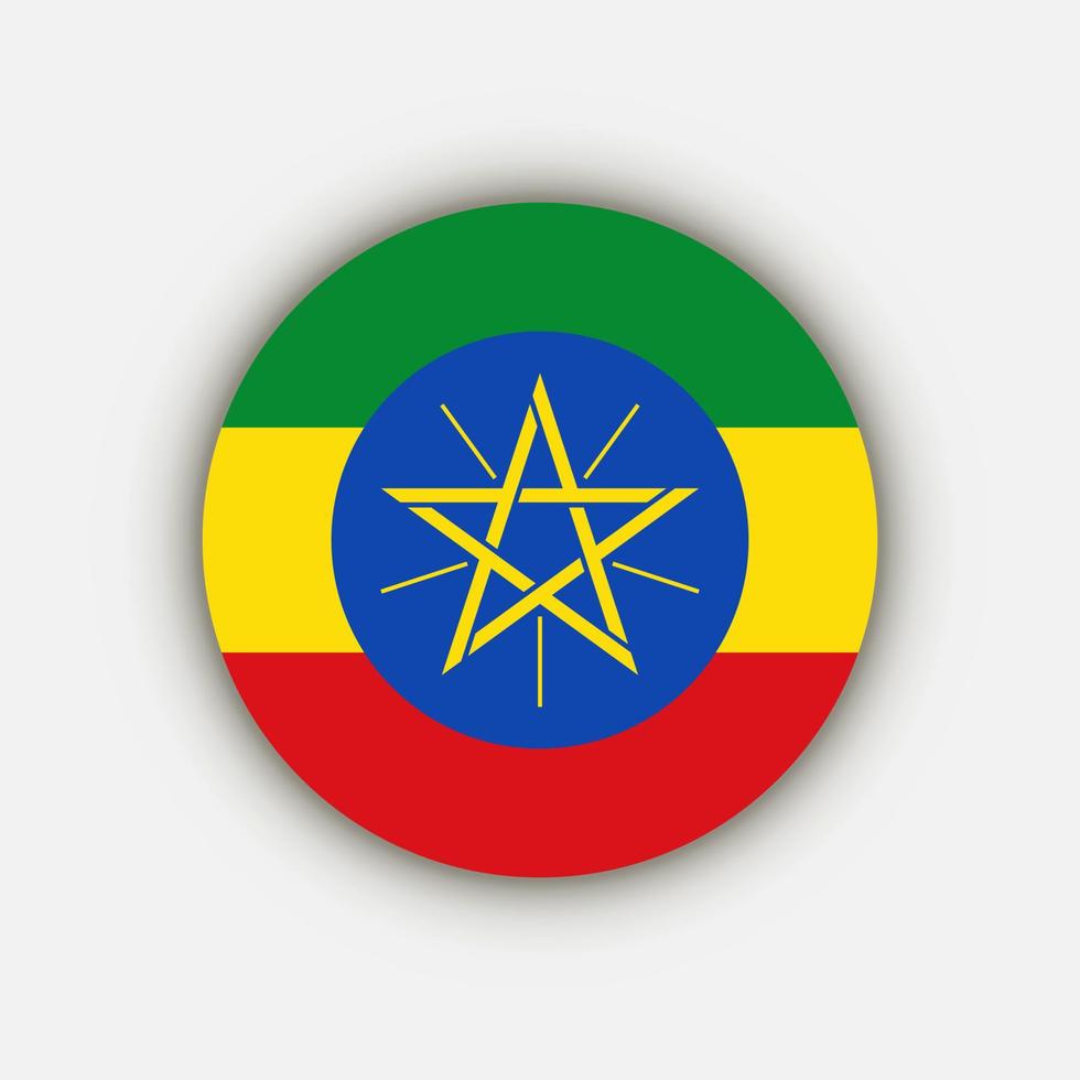 Country Ethiopia. Ethiopia flag. Vector illustration.