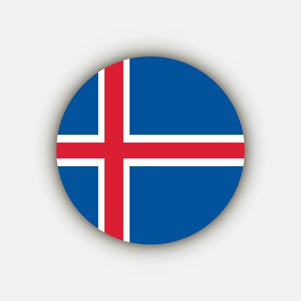 Country Iceland. Iceland flag. Vector illustration.