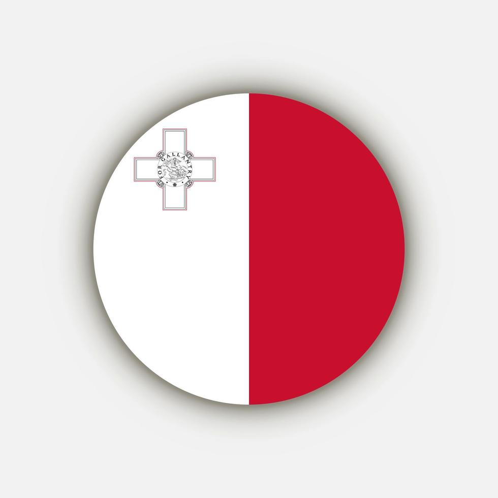 Country Malta. Malta flag. Vector illustration.