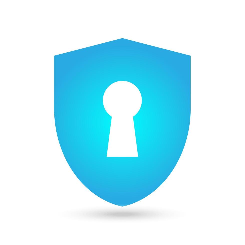 Cyber Security Blue Vector, Line Icon, flat design. vector
