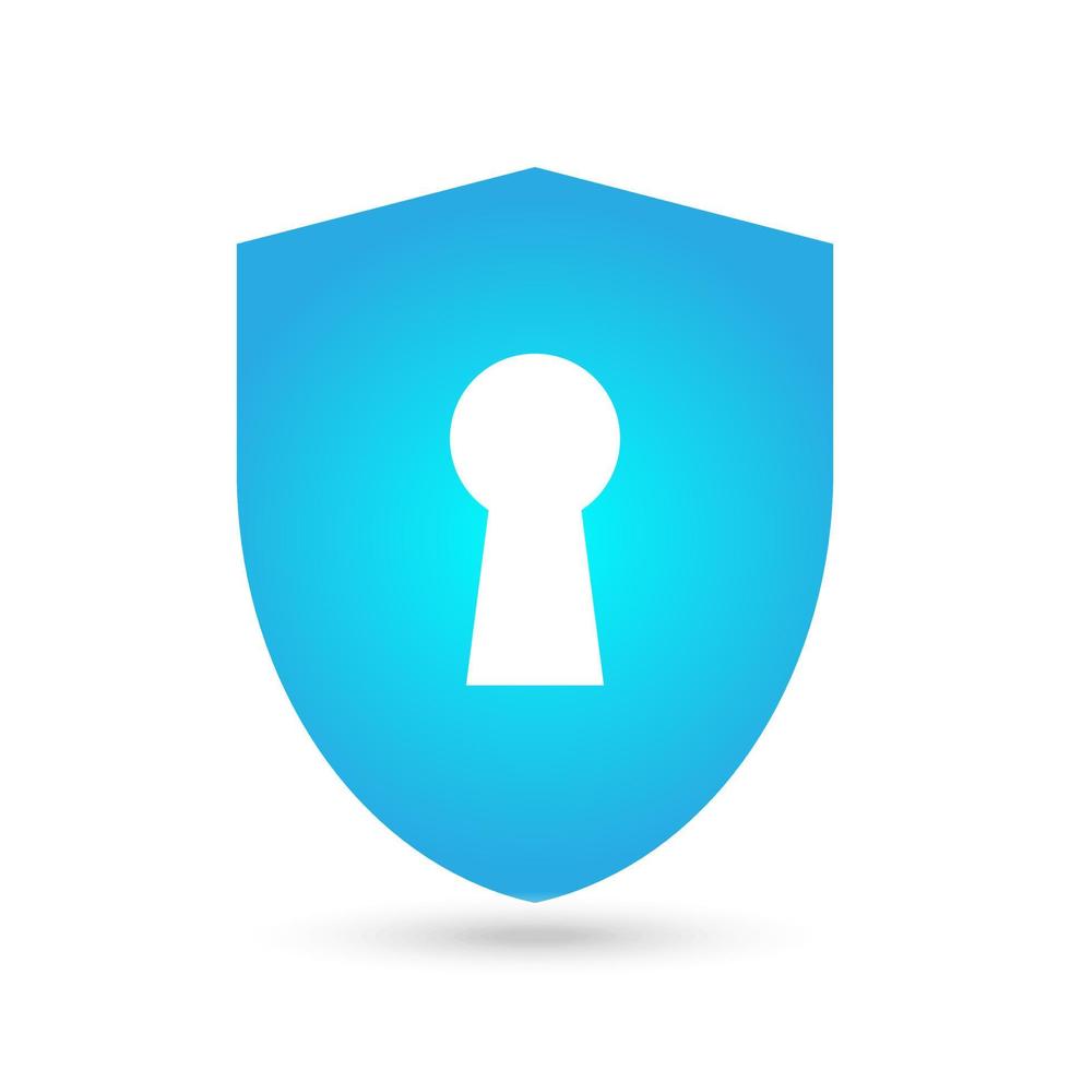 Cyber Security Blue Vector, Line Icon, flat design. vector