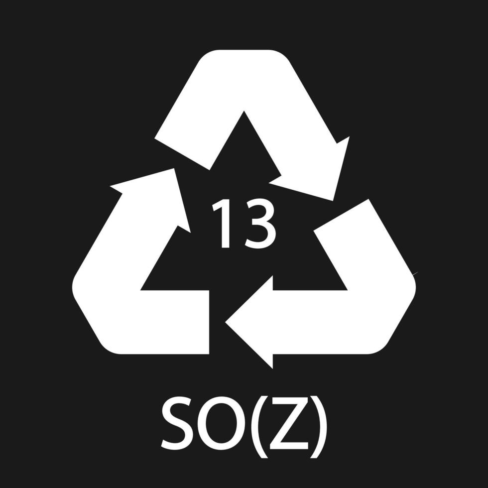 Battery recycling symbol 13 SOZ. Vector illustration