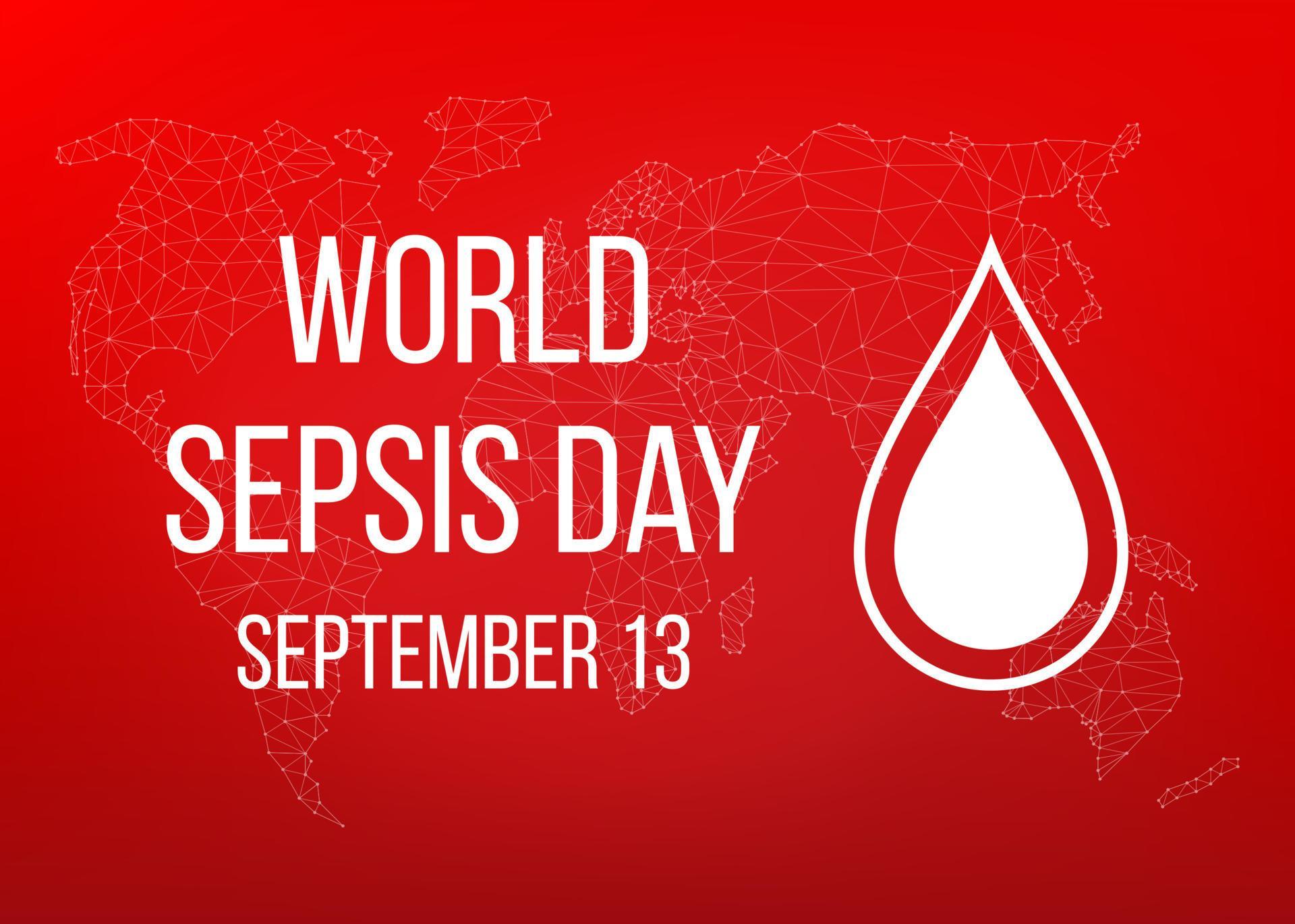 World sepsis day. Medical design concept for 13 September. Banner with