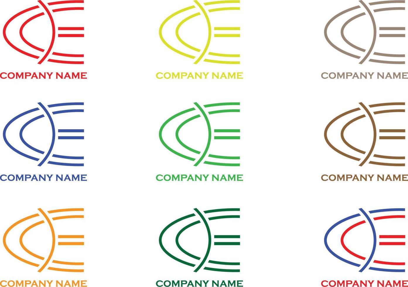 E D Letter Logo Design vector
