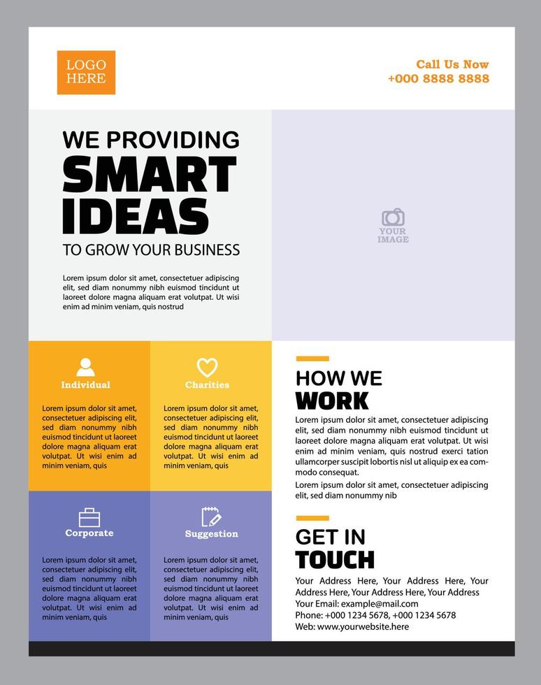 Corporate Flyer Design For Your Business vector