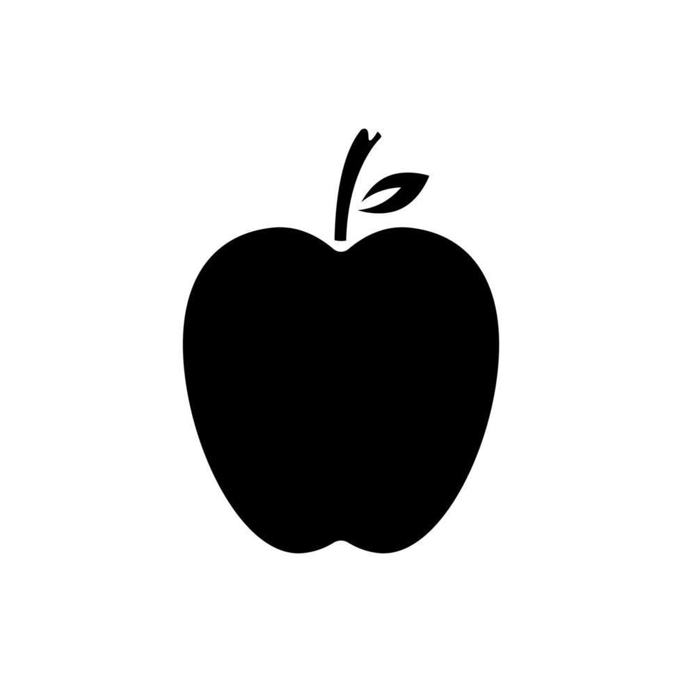 vector de icono de fruta de manzana. forma plana sencilla