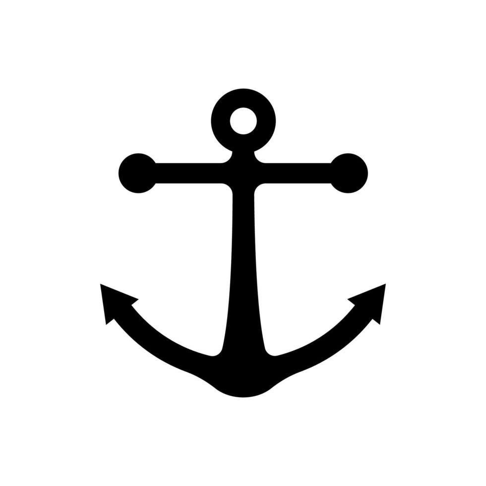 anchor icon vector. simple flat shape isolated vector