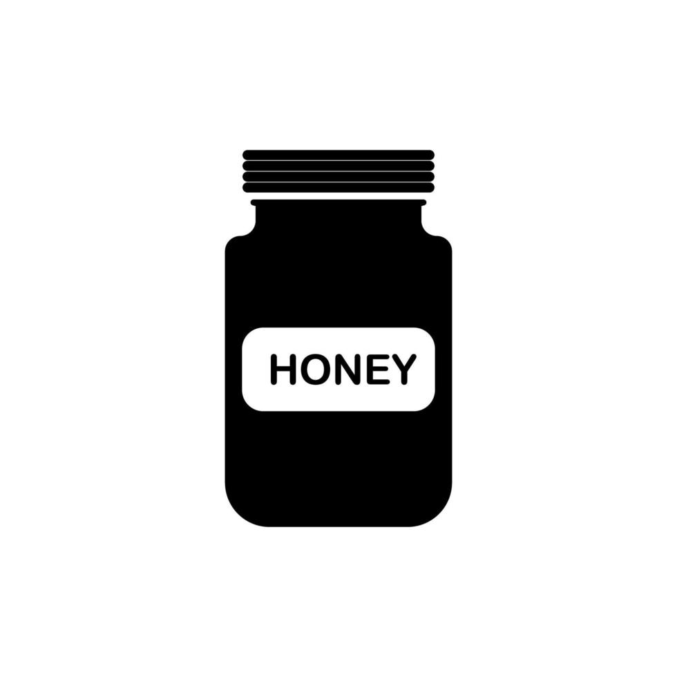 honey jar icon vector. simple flat shape vector